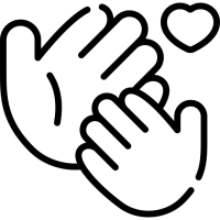 picto mains et coeur